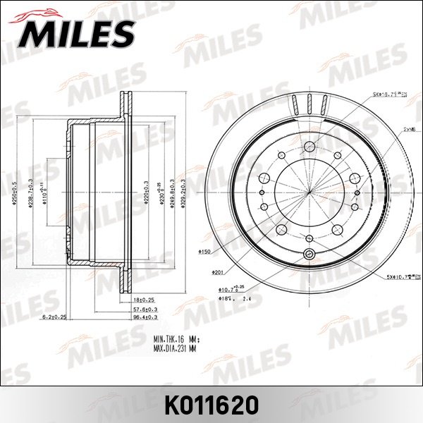 Диски MILES задние K011620 купить,NaN