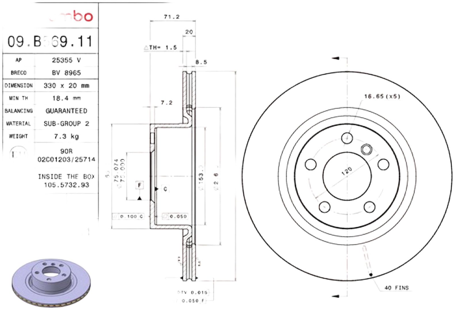 Диски Brembo задние 09B56911 купить,NaN