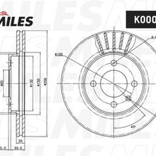 Диски MILES передние K000484 купить,NaN