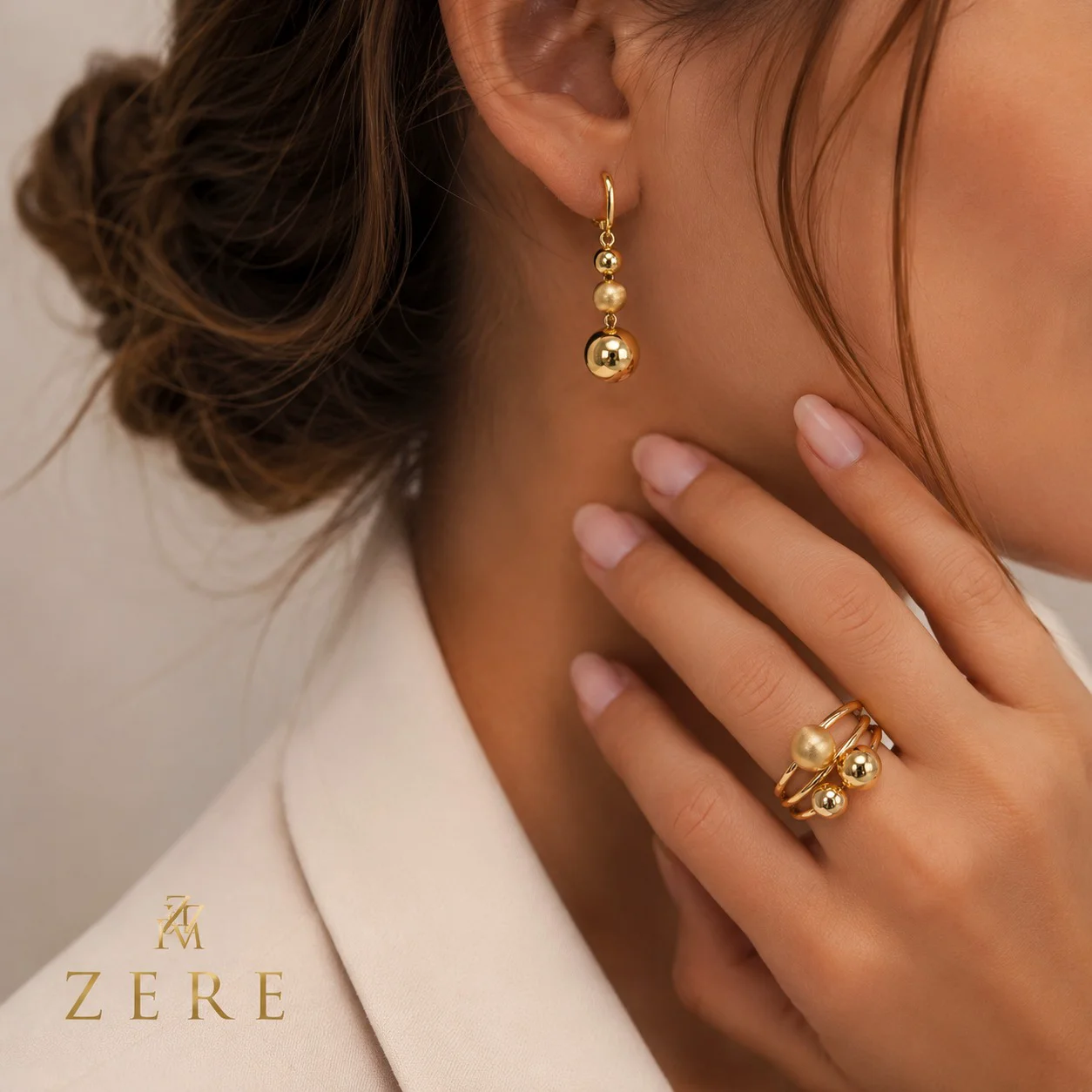 Комплект украшений Zere ZR090702 красное золото 9.98гр 18р  купить,841300