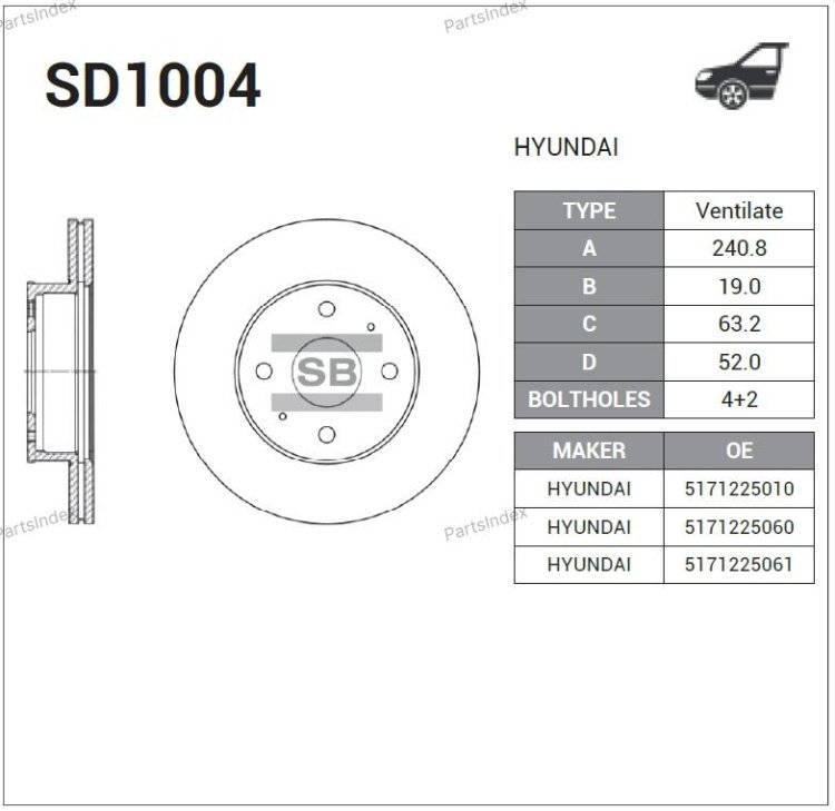 Диски HI-Q передние SD1004 купить,NaN