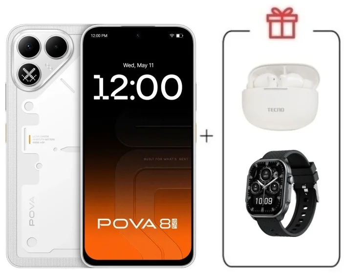 Смартфон Tecno Pova 8 5G 8/256Gb Arc White + подарок купить,NaN