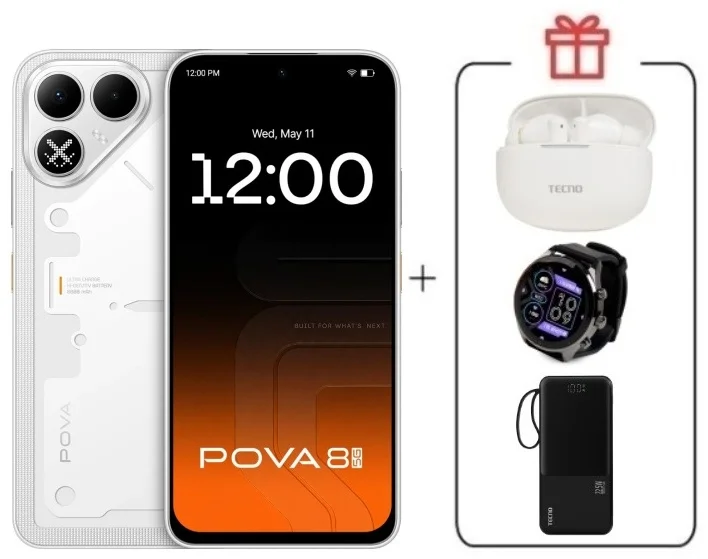 Смартфон Tecno Pova 8 5G 8/256Gb Arc White + подарок купить,NaN