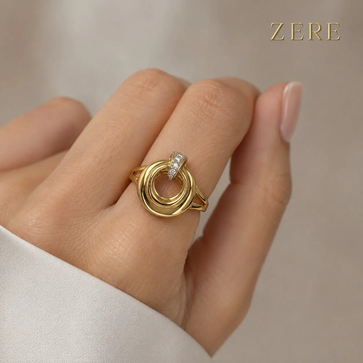 Кольцо Zere ZR090715 жёлтое золото 3.53гр 18р купить,293050