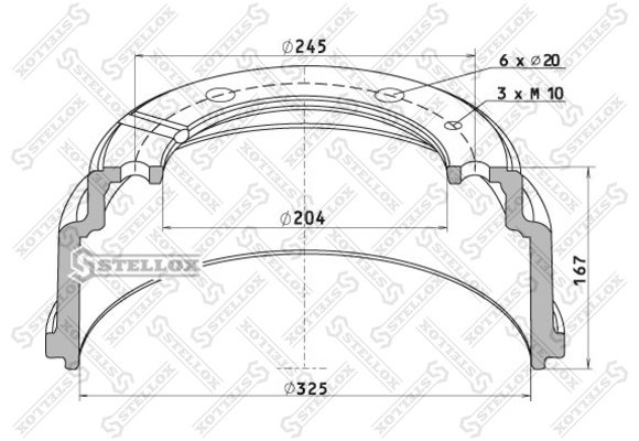 Диски Stellox задние 85-00006-SX купить,NaN