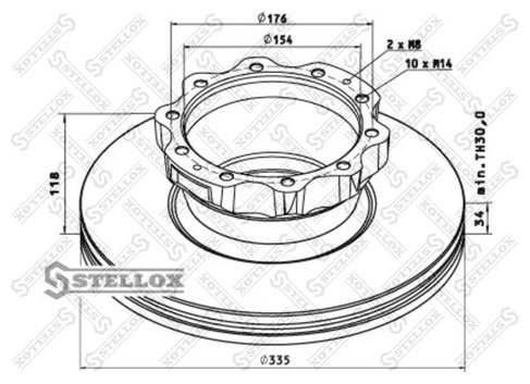 Диски Stellox задние 85-00707-SX купить,NaN