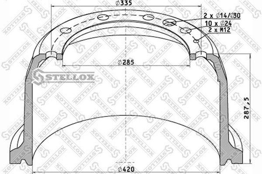 Диски Stellox задние 85-00048-SX купить,NaN