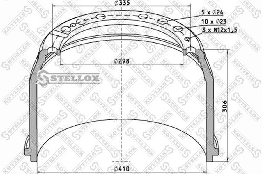 Диски Stellox задние 85-00031-SX купить,NaN