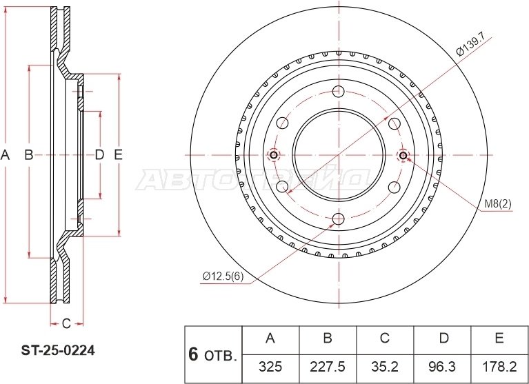 Диски SAT задние ST-25-0224 купить,NaN