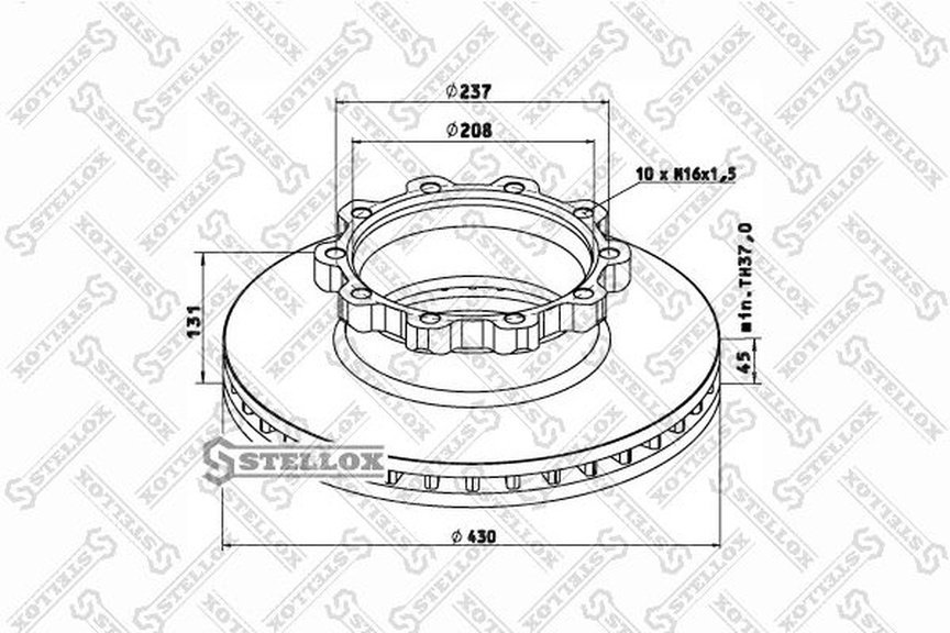 Диски Stellox задние 85-00749-SX купить,NaN