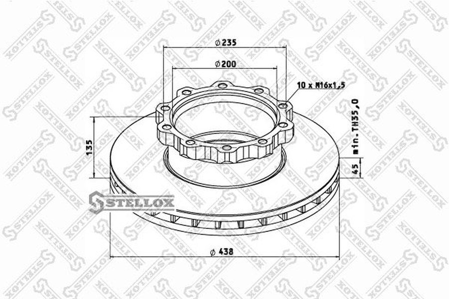 Диски Stellox передние 85-00715-SX купить,NaN
