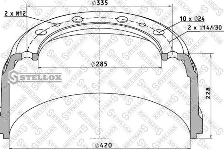 Диски Stellox передние 85-00036-SX купить,NaN