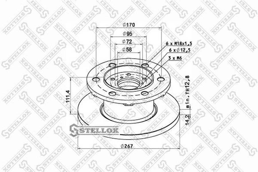 Диски Stellox передние 85-00735-SX купить,NaN