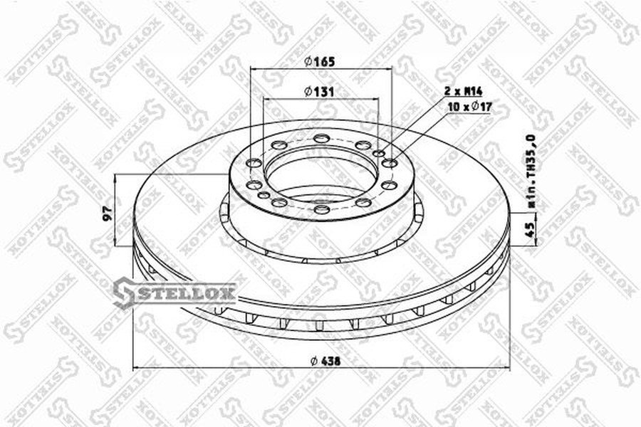 Диски Stellox передние 85-00747-SX купить,NaN