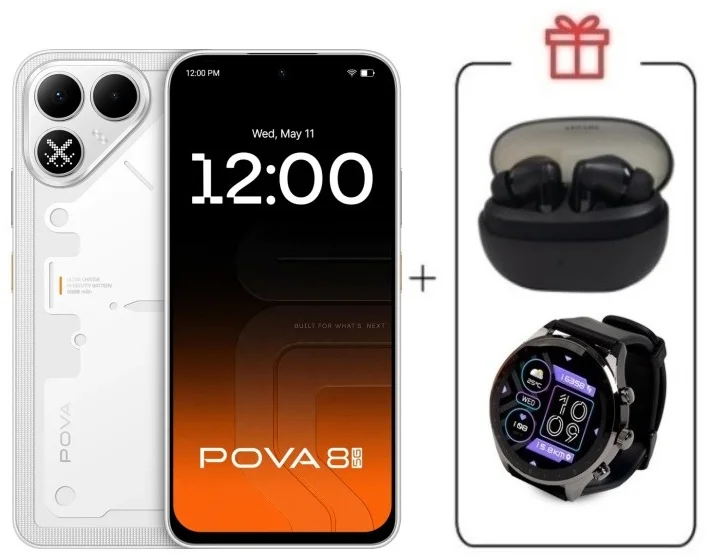 Смартфон Tecno Pova 8 5G 8/256Gb Arc White + подарок купить,NaN