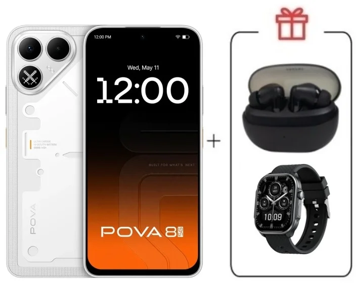 Смартфон Tecno Pova 8 5G 8/256Gb Arc White + подарок купить,NaN