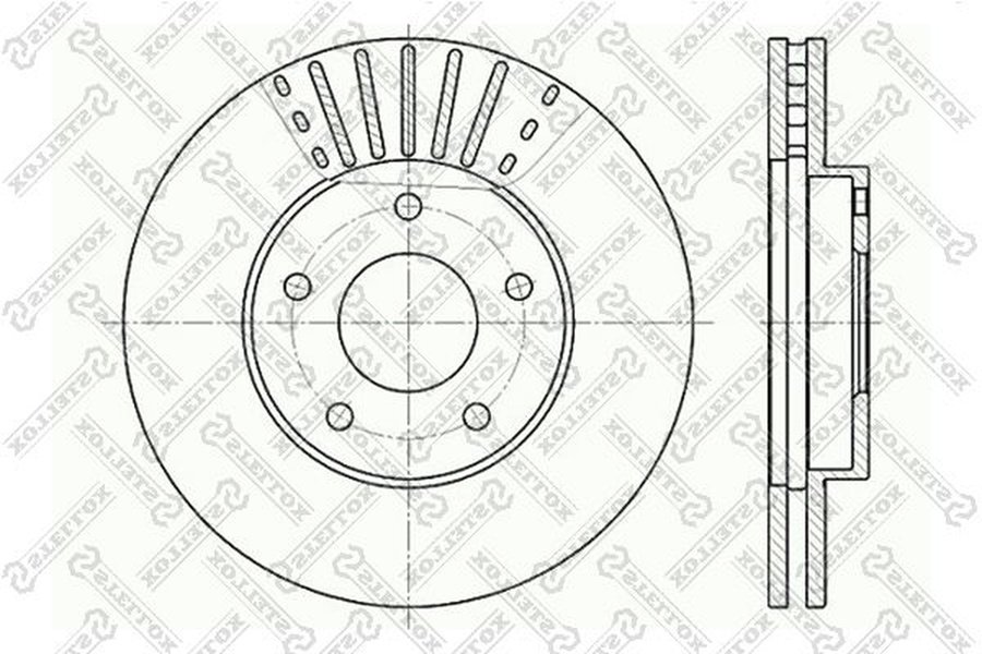 Диски Stellox передние 6020-2256V-SX купить,NaN