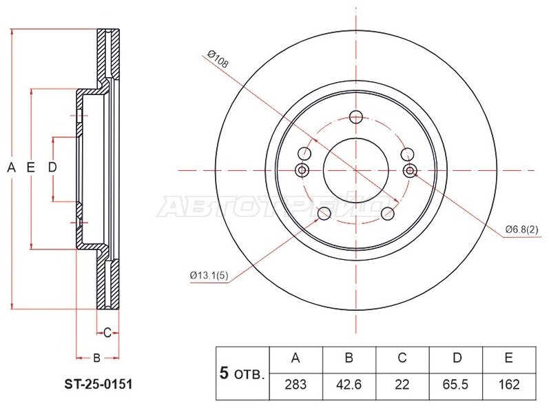 Диски SAT передние ST-25-0151 купить,NaN