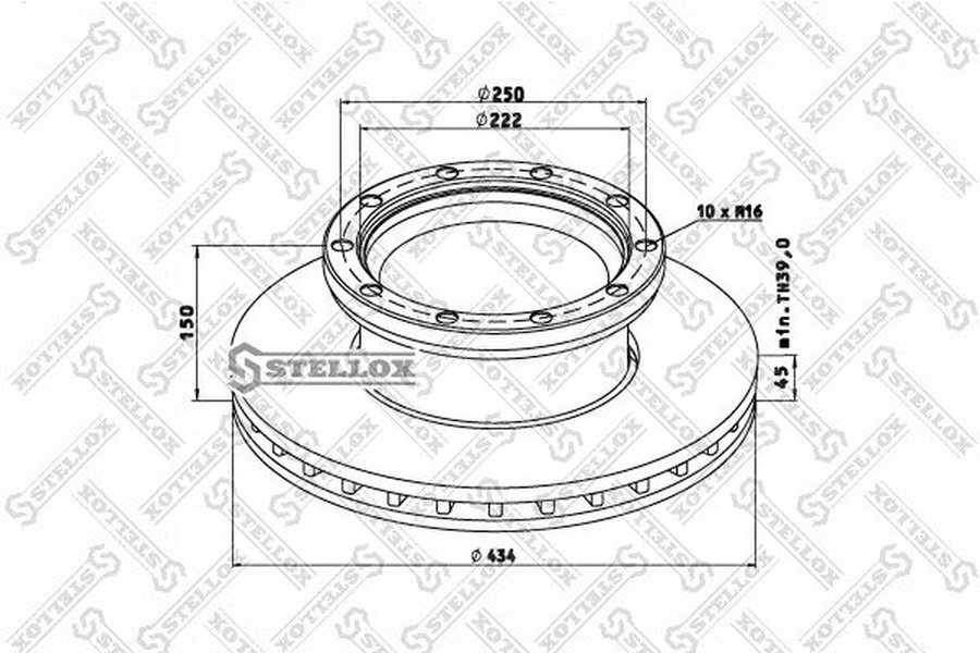 Диски Stellox задние 85-00791-SX купить,NaN