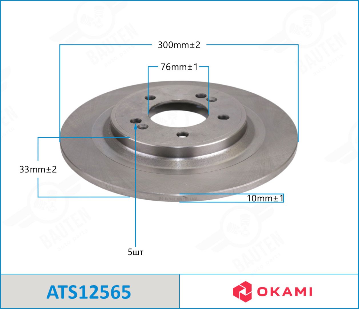 Диски задние ATS12565 купить,NaN