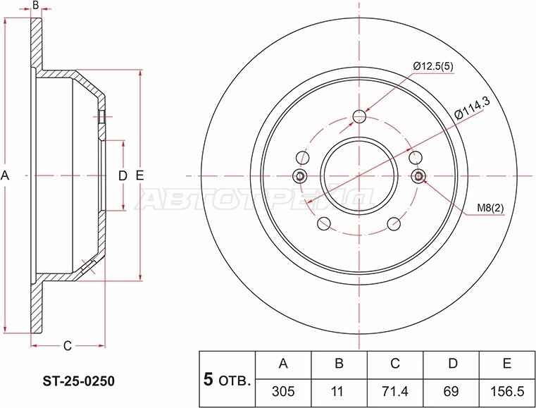 Диски SAT задние ST-25-0250 купить,NaN