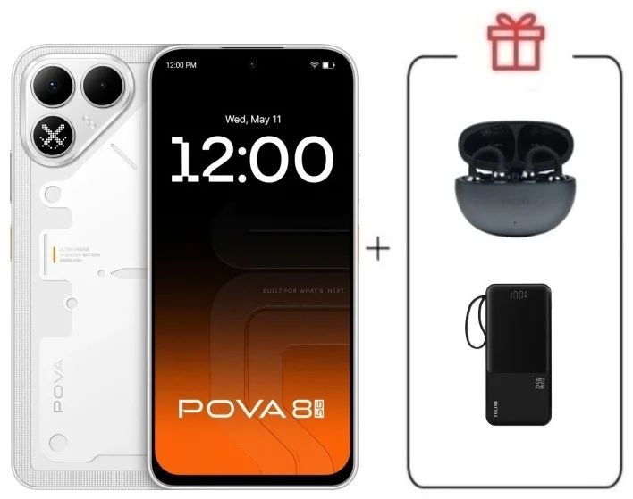 Смартфон Tecno Pova 8 5G 8/256Gb Arc White + подарок купить,NaN