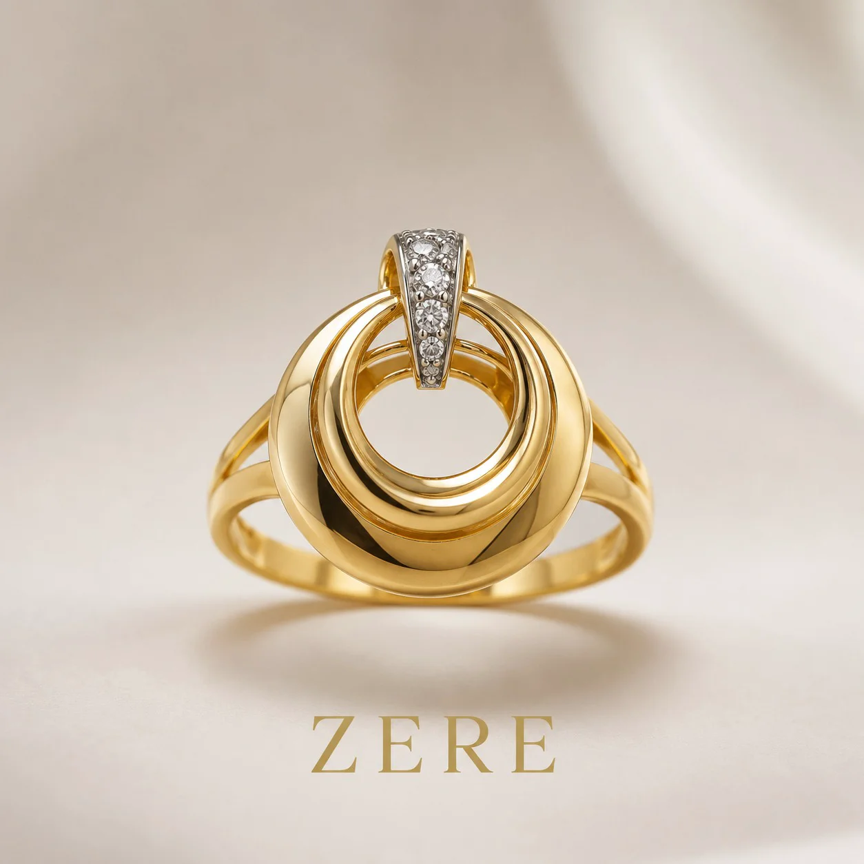 Кольцо Zere ZR090714 жёлтое золото 3.37гр 20р купить,279450