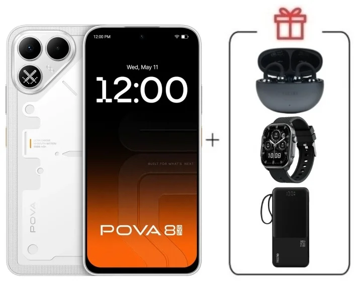 Смартфон Tecno Pova 8 5G 8/256Gb Arc White + подарок купить,NaN