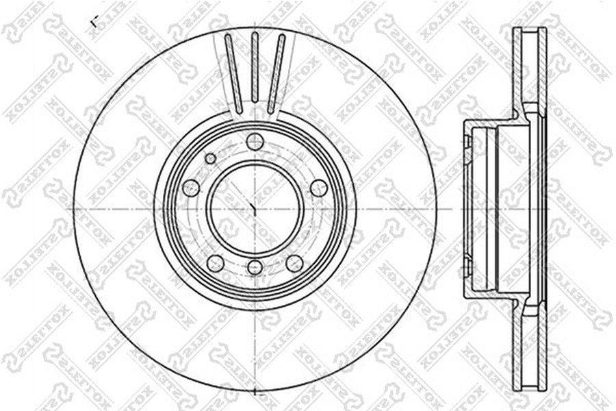 Диски Stellox передние 6020-1544V-SX