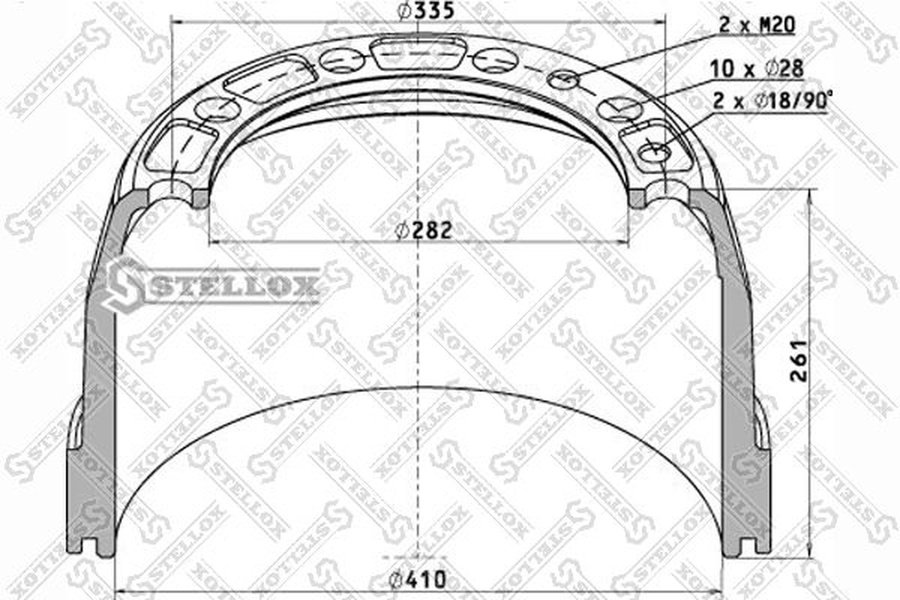 Диски Stellox задние 85-00075-SX