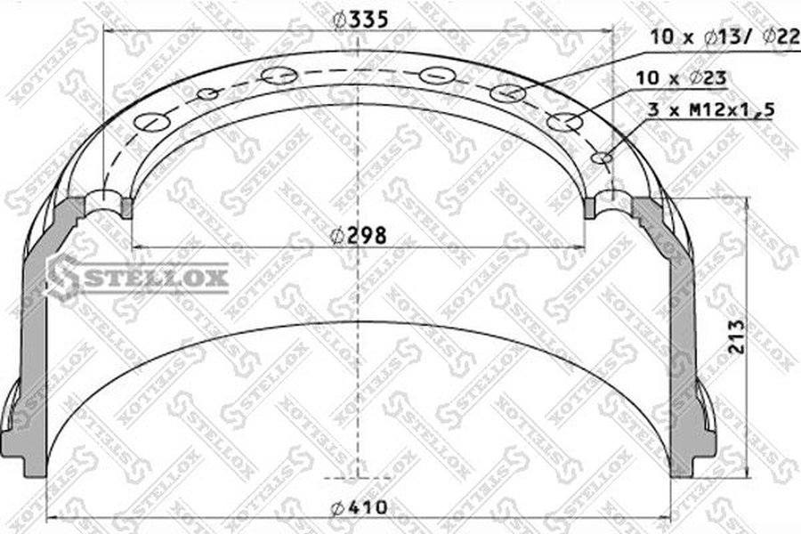 Диски Stellox задние 85-00013-SX