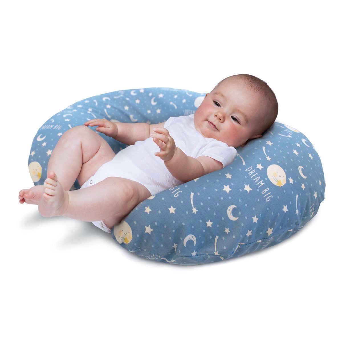 Подушка Chicco Boppy Moon and Stars синяя купить,NaN