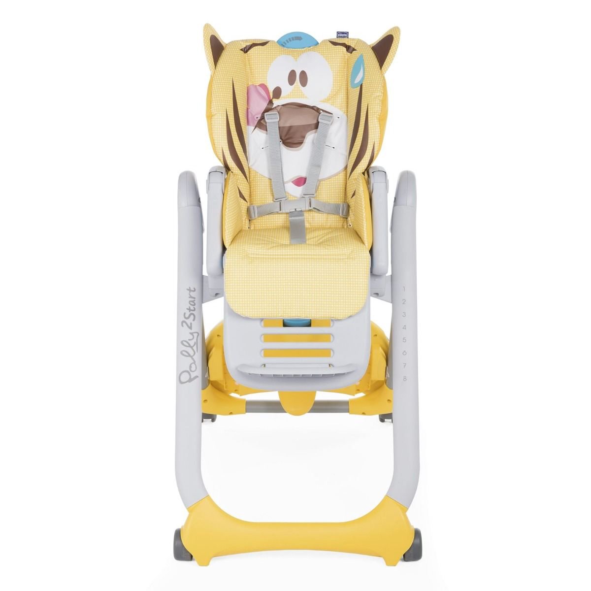Стульчик для кормления Chicco Polly 2 Start Peaceful Jungle 4w желтый купить,NaN
