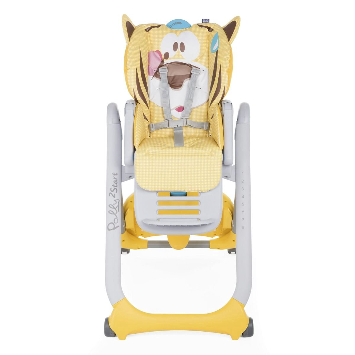 Стульчик для кормления Chicco Polly 2 Start Peaceful Jungle 4w желтый купить,NaN