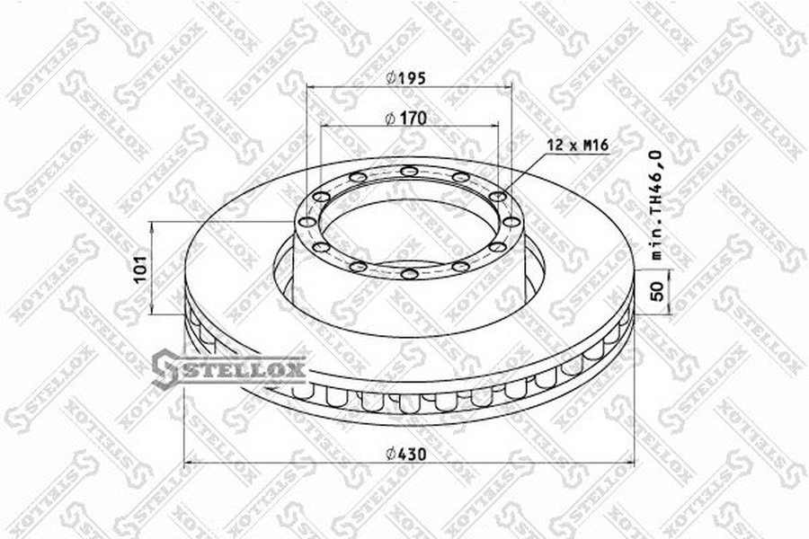 Диски Stellox передние 85-00741-SX купить,NaN