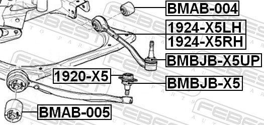 FEBEST сайлентблок рычага подвески BMAB-005 купить,NaN
