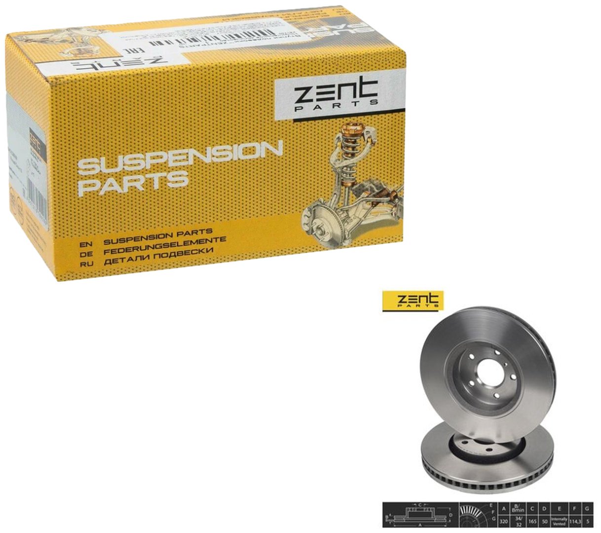Диски ZentParts передние Z06186 купить,NaN