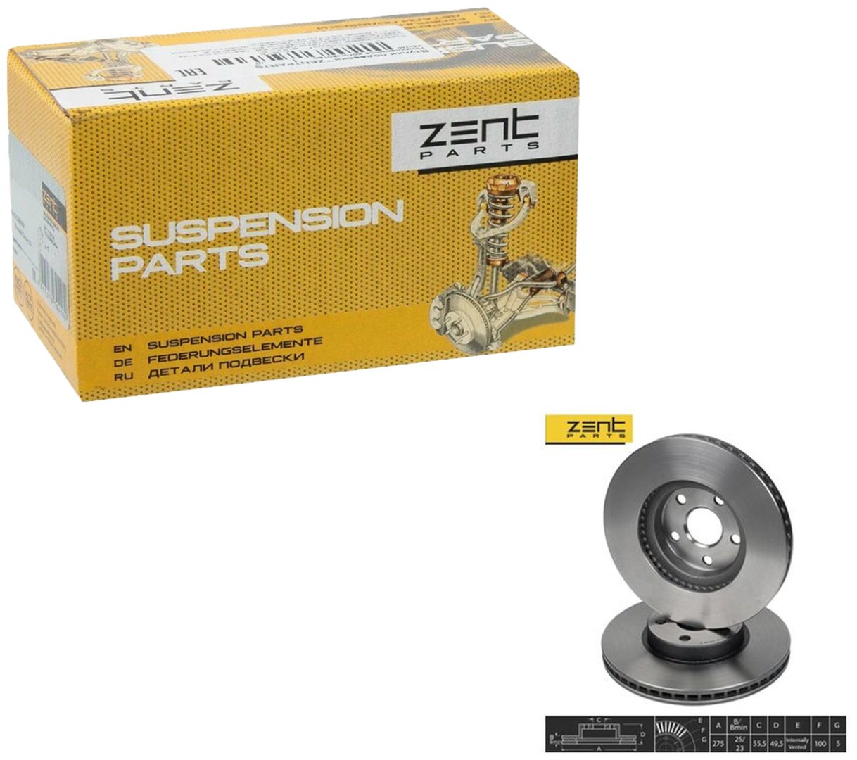 Диски ZentParts передние Z06213 купить,NaN
