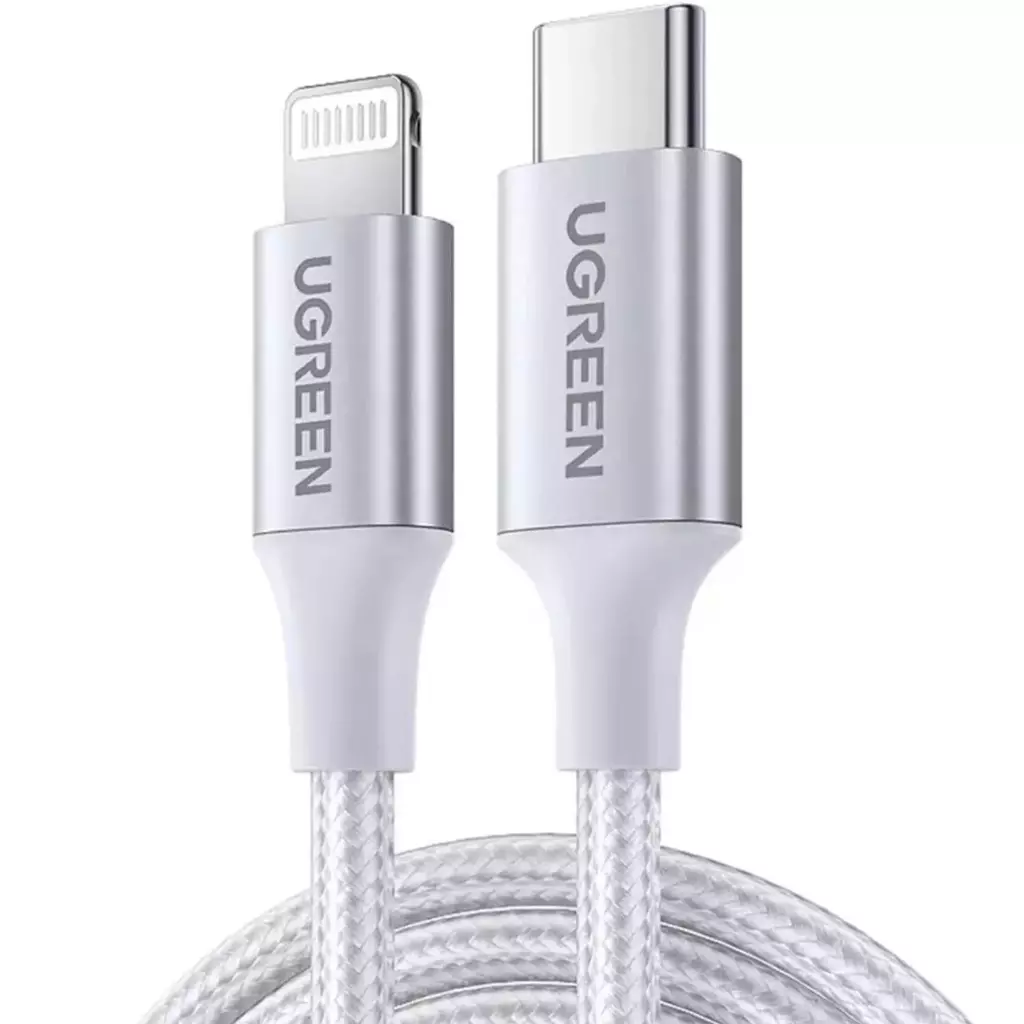 Кабель Ugreen US304 Lightning to Type-C Male Cable 70523 1m Silver купить,NaN