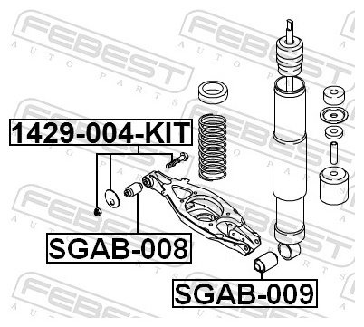 FEBEST сайлентблок рычага подвески SGAB-008 купить,NaN