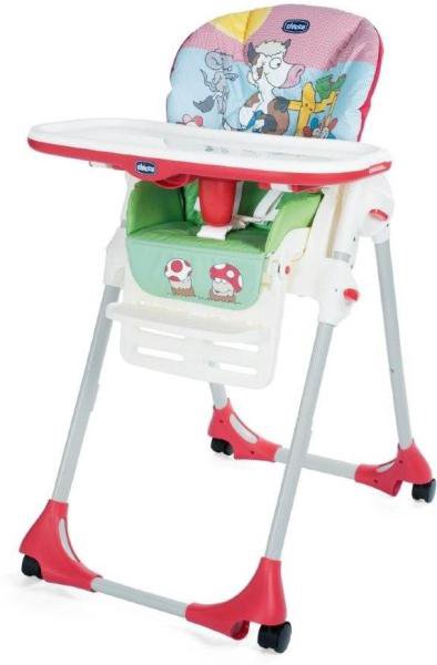 Стульчик для кормления Chicco Polly Easy Country Farm красный