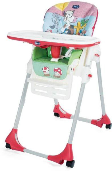 Стульчик для кормления Chicco Polly Easy Country Farm красный