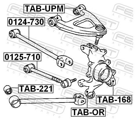 FEBEST сайлентблок рычага подвески TAB-OR