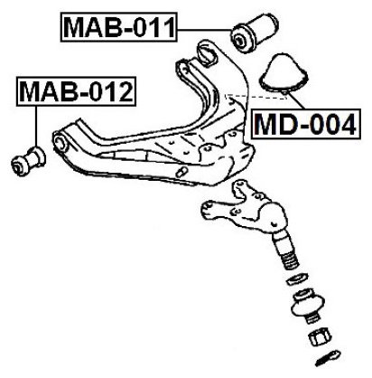 FEBEST сайлентблок рычага подвески MAB-011