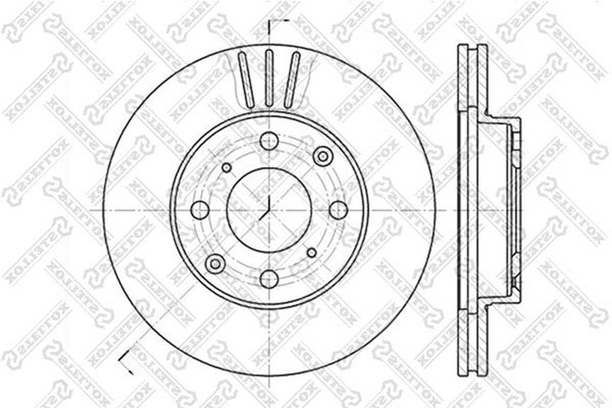 Диски Stellox передние 6020-2615V-SX