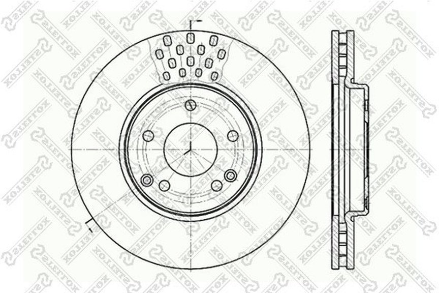Диски Stellox передние 6020-3341V-SX