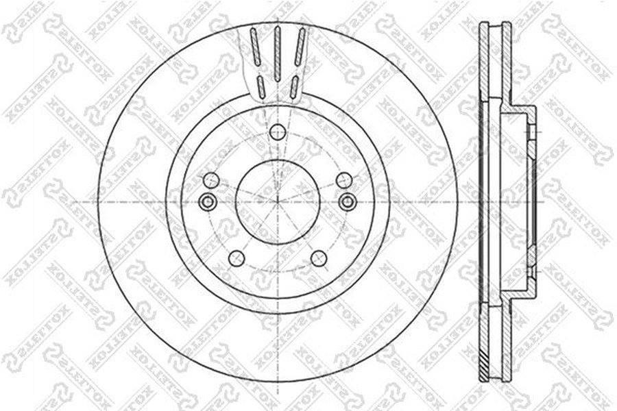 Диски Stellox передние 6020-3415V-SX