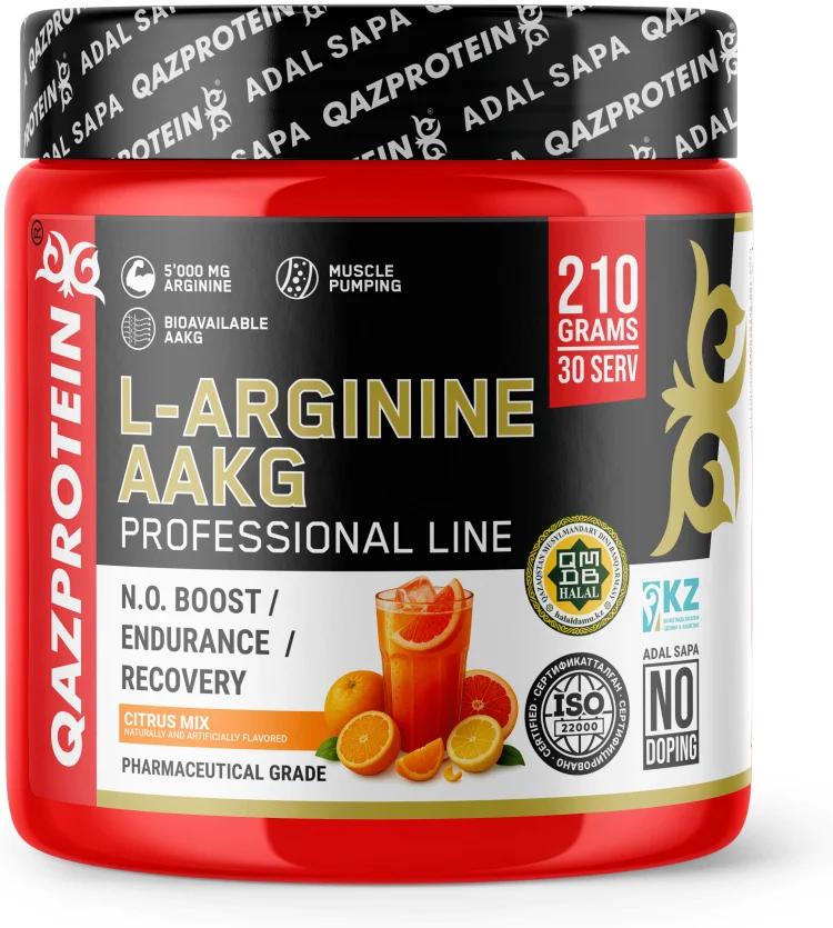 Аминокислота Qazprotein L-Arginine AAKG цитрусовый микс 210гр купить,7190