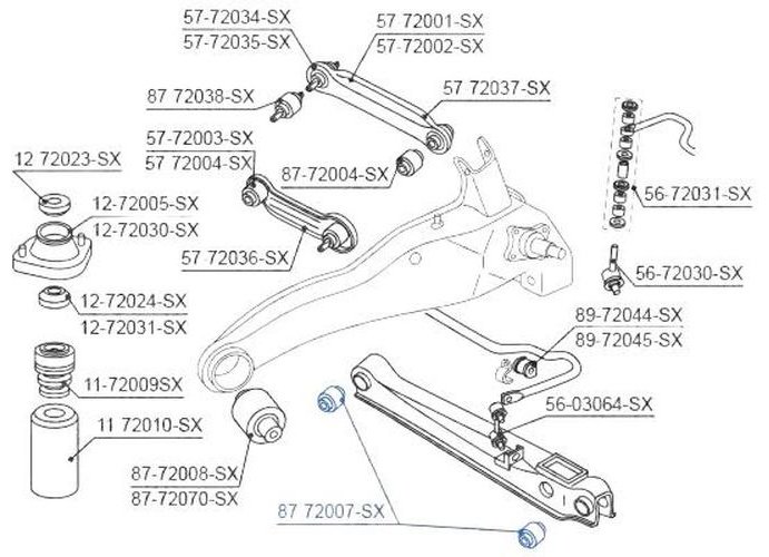 Stellox сайлентблок рычага подвески 8772007SX купить,NaN