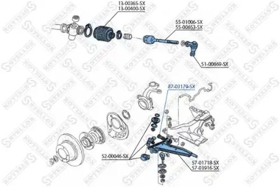 Stellox сайлентблок рычага подвески 87-03179-SX купить,NaN